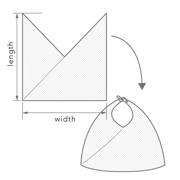 【1点もの】あずま袋 リバーシブル  浴衣地 波のような抽象模様と浴衣地 白地に「あすか」の文字 AZ160 8枚目の画像