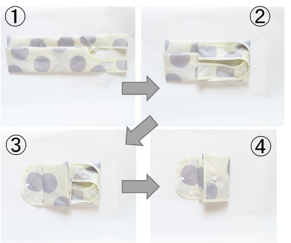 エコバッグ　レジ袋タイプ（水玉柄）大和比鞄®ブランド 10枚目の画像