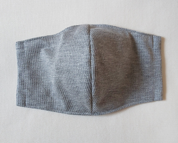 立体マスク〜受注生産品　杢グレー 2枚目の画像