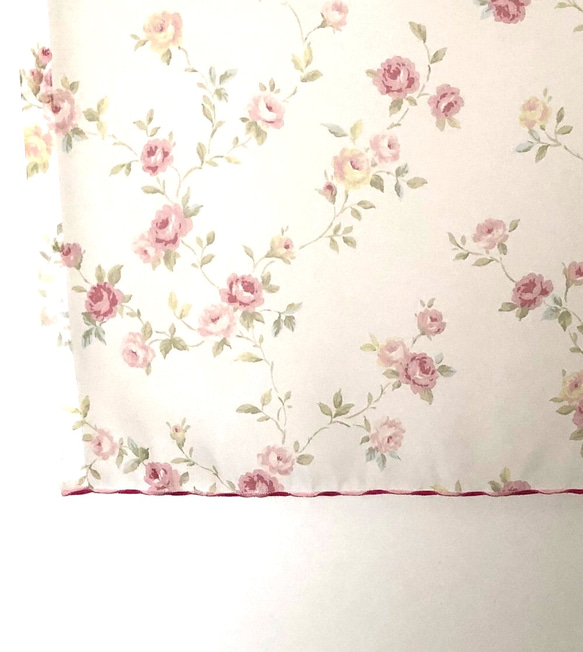 薔薇柄レースの小窓用カフェカーテン　 2枚目の画像