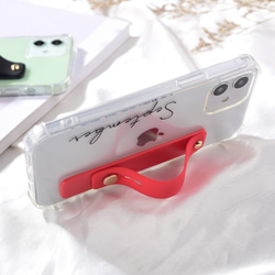 【文字入れ】iphoneシリーズ対応オーダーメイドiphone12スマホケース　スタンド機能　スライドベルト付き 5枚目の画像
