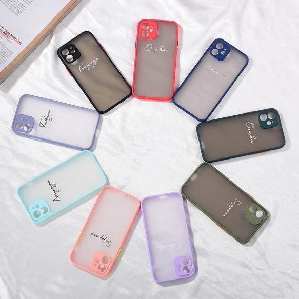 【文字入れ】iphoneシリーズ対応　半透明オーダーメイドスマホケース 3枚目の画像
