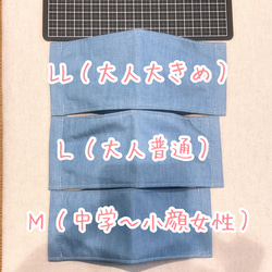 M3枚set 折り上げマスク　西村大臣風　夏　薄手 7枚目の画像