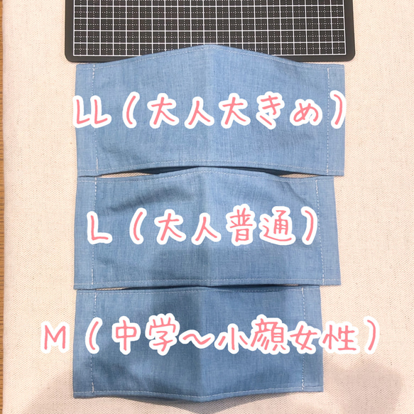 M3枚set 折り上げマスク　西村大臣風　夏　薄手 7枚目の画像