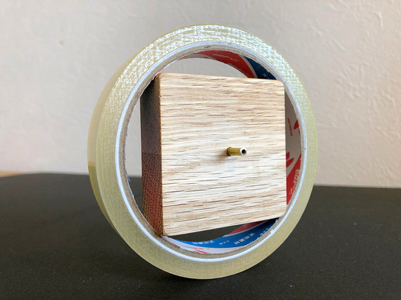 シンプル木材テープカッター（ナラ材） 6枚目の画像