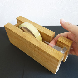 シンプル木材テープカッター（ナラ材） 7枚目の画像