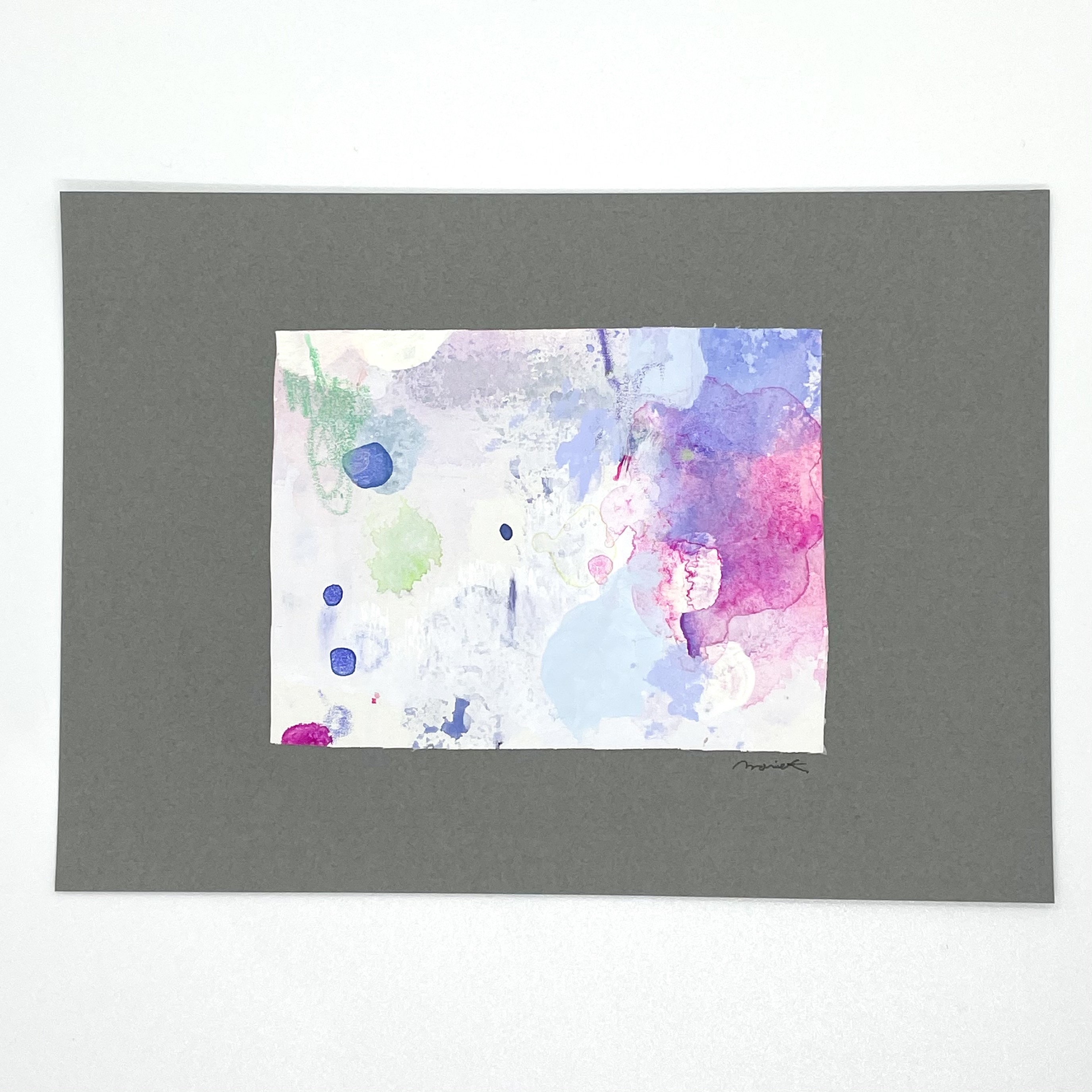 抽象油彩画 小型 Sold＊ ミニアート作品 抽象画 水彩画 a33 絵画 MarieK 通販