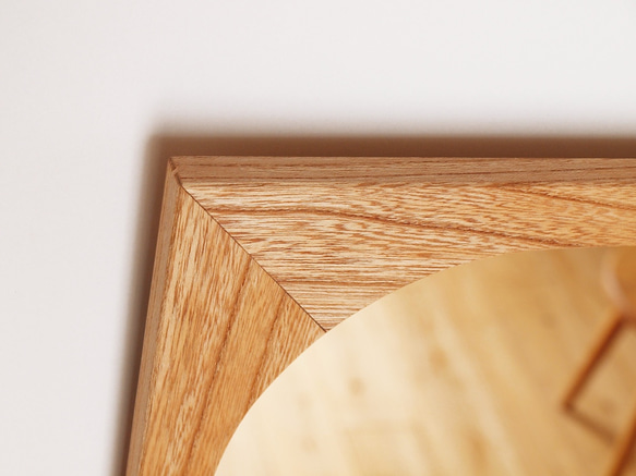 木製 鏡 欅（ケヤキ）材　ミラー 2枚目の画像