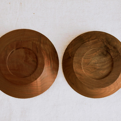 木のお皿・器 ブラックウォールナット材1　2皿セット 7枚目の画像