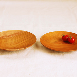2枚セット 木のお皿・器 欅（ケヤキ）材2 2枚目の画像