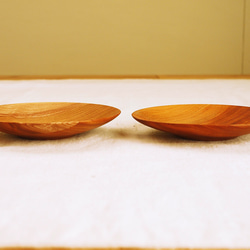 2枚セット 木のお皿・器 欅（ケヤキ）材2 3枚目の画像