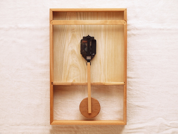 木製 箱型 振り子時計　ケヤキ材6 4枚目の画像