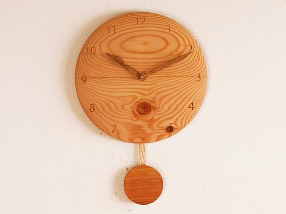 木製 振り子時計 松材2 1枚目の画像