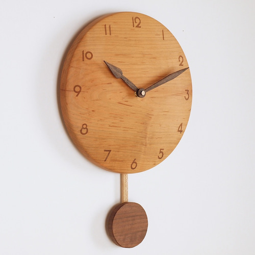 木製 振り子時計 桜材7 掛け時計・置き時計 木工 木の香 通販