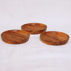 木製コースター 桜材8　3枚セット　丸型 2枚目の画像