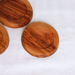 木製コースター 桜材8　3枚セット　丸型 4枚目の画像