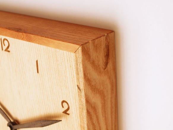 木製 箱型 振り子時計 ケヤキ材8 3枚目の画像
