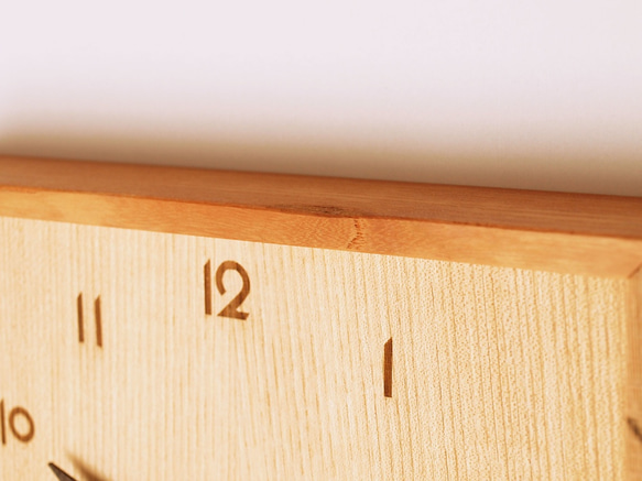 木製 箱型 振り子時計 ケヤキ材8 4枚目の画像