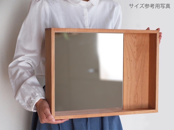 木製 箱鏡 栗材4 6枚目の画像