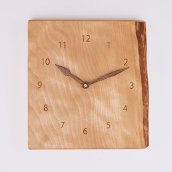 木製 掛け時計 カバ材1 1枚目の画像