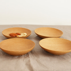 木の小皿 楢材3　4枚セット 2枚目の画像