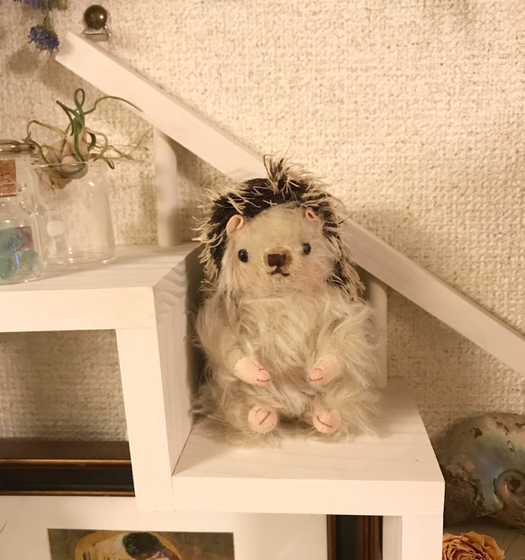 テディベア　ハリネズミ　ぬいぐるみ　作家　ハンドメイド アーティストベア ハンドメイド テディベア 作家 アーティストベア ハリネズミ 励ます