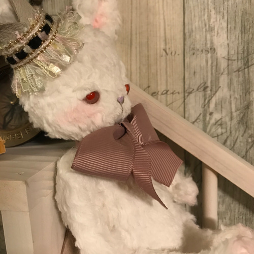 テディベア　白うさぎ　ウサギ　ぬいぐるみ　レトロ　玩具 昭和レトロ 白うさぎぬいぐるみ オオイケ 希少な日本製 約60cm