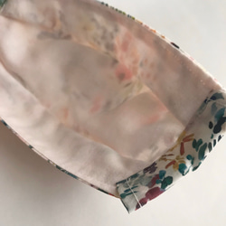 リバティ新作夏小花柄タナローン&シャーベットカラーひんやり冷感Wガーゼ大人用マスク 3枚目の画像