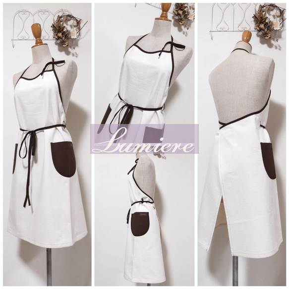 バイアステープエプロン～大人用～フリーサイズ エプロン ハンドメイド