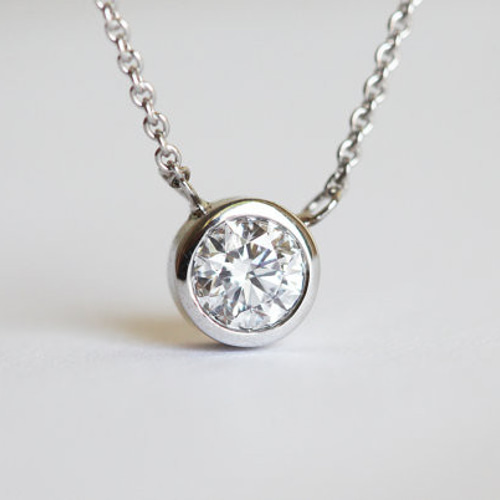 新品未使用　18k ソリティアダイアモンドネックレス TIFFANY&Co./ティファニー】 ソリティア ダイヤモンド