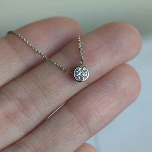 0.33カラットソリティアダイヤモンドネックレス ネックレス