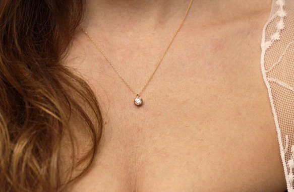 シンプルなダイヤモンドネックレス 3枚目の画像