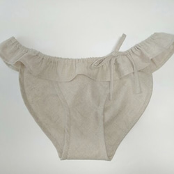 ヘンプ100%　フリルショーツ 2枚目の画像