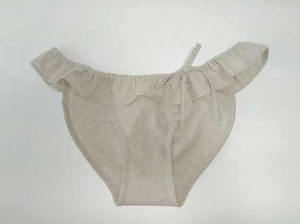 ヘンプ100%　フリルショーツ 2枚目の画像