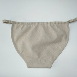 ヘンプ１００%　楽なショーツ 　股上浅め　フロント紐タイプ 下着 4枚目の画像