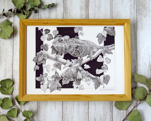 1007作絵画A4サイズ一点物「淡いレトロな気持ち」