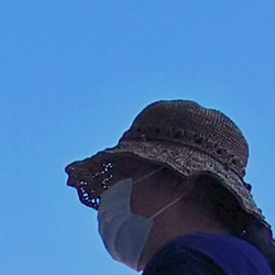 【受注製作】エコアンダリヤの夏帽子（円型）ナチュラルベージュ 7枚目の画像
