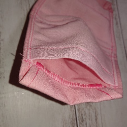 【送料無料】キラキラビジュー付きピンクの立体マスク《ポケット付き》Mサイズ 4枚目の画像