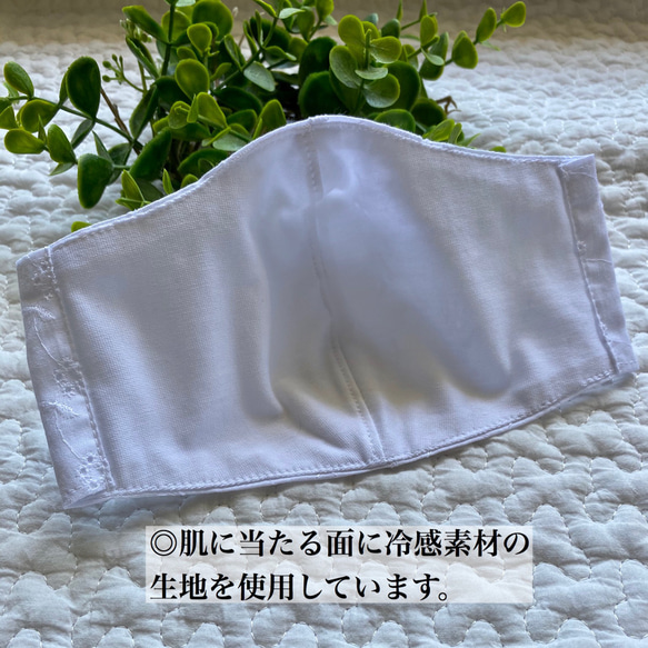 ◉再販◉【夏マスク】接触冷感×刺繍の涼しいマスク▽送料無料 2枚目の画像