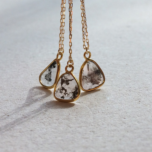 K18YG ペンダントトップ スライスダイヤモンド M0816-3)K18YGスライス