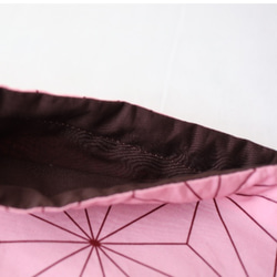 ランチョンマット・給食袋セット(ピンクの麻の葉模様) 3枚目の画像
