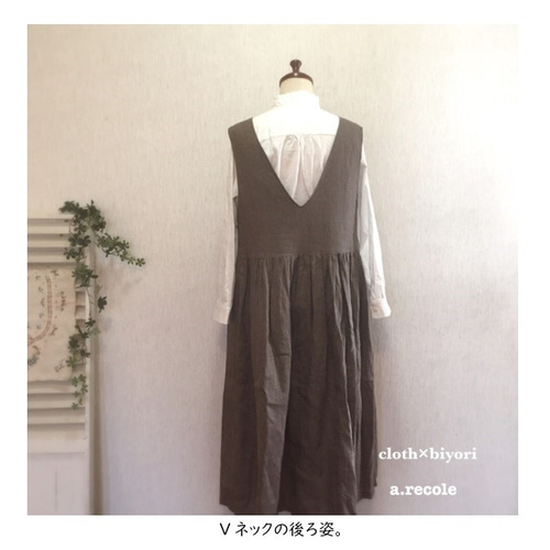 マキマロ　トラバッホ　リネンジャンパースカート マキマロ トラバッホ リネンジャンパースカート