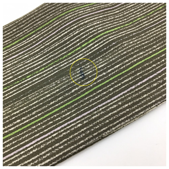 縮緬　縞　上質　正絹　半幅帯　全通　360センチ　リサイクル品　 7枚目の画像