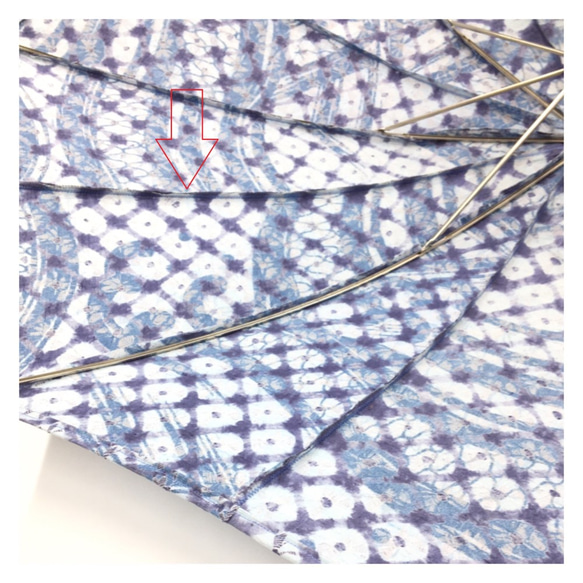 日傘　正絹　藍染　総絞り　バンブー　持ちて　二段階調整　和装　小物 2枚目の画像