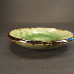 青磁小皿　五個セット　唐山窯製　青瓷　青磁　銘々皿　小皿　手作り　やきもの　焼物 4枚目の画像