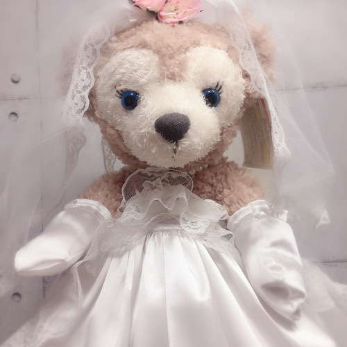 ぬいぐるみウェディングドレス 43cmぬいぐるみサイズ＜ウエディングドレス＞型紙と作り方