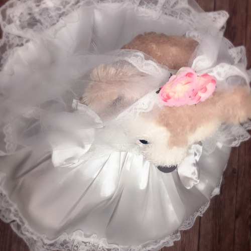 ぬいぐるみウェディングドレス ぬいぐるみ用 ウエディングドレス ぬいぐるみ 4on 通販 9192159