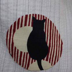 しじら織浴衣(白)#黒猫モチーフ#レディース 5枚目の画像