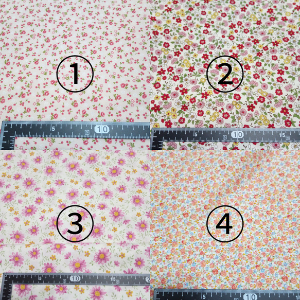 女性用お子様用オーダーメイド夏マスク選べる8種類表コットン花柄&裏地白ダブルガーゼ 4枚目の画像