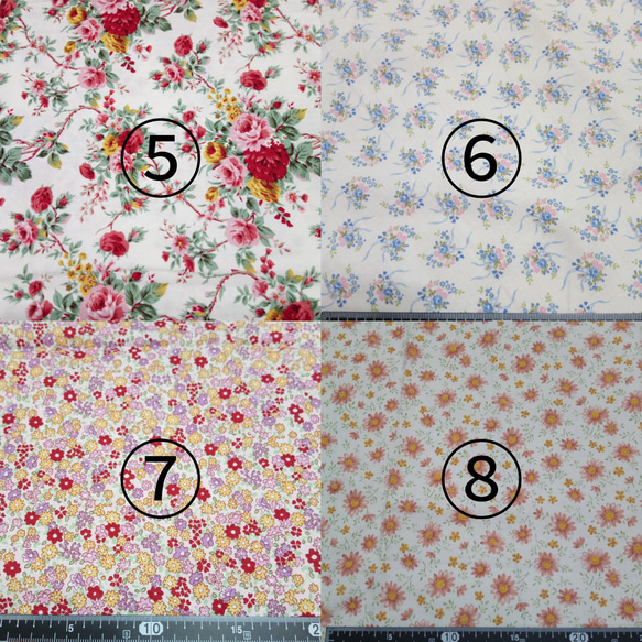 女性用お子様用オーダーメイド夏マスク選べる8種類表コットン花柄&裏地白ダブルガーゼ 5枚目の画像